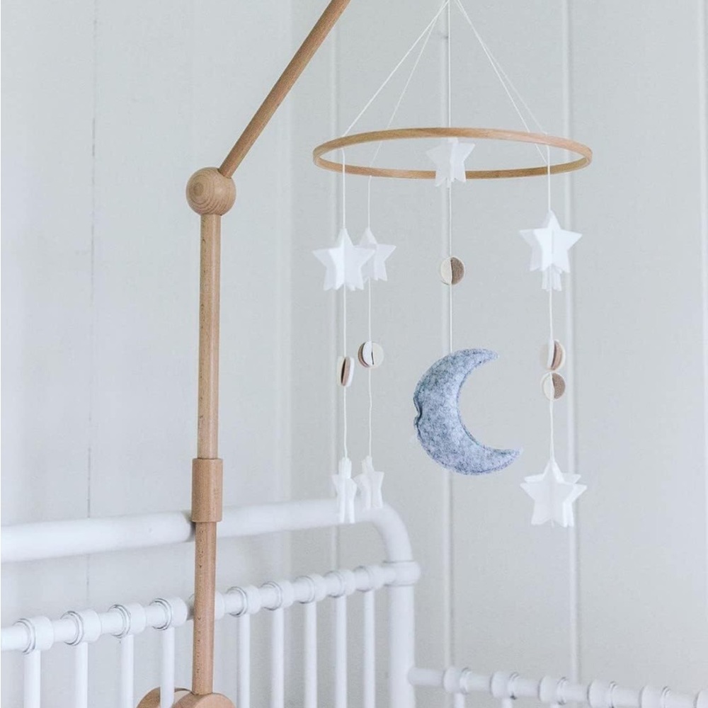 Sorrel + Fern Wooden Baby Mobile with Stars and Moon